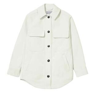 Everlane The Oversized Shirt Jacket Canvas Button Front Pockets Shacket Size XS